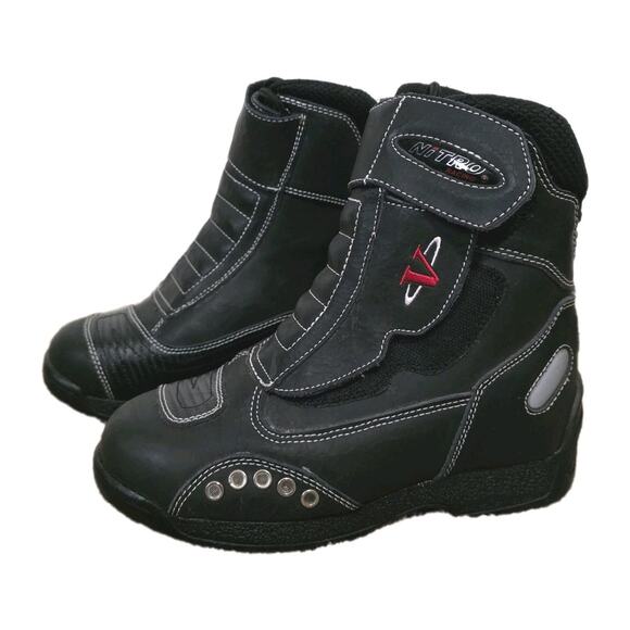 Vega Nitro Short Womens 6 Cruzing Steet Hwy Racing Motorcycle Biker Boots 7.5" - Picture 1 of 10